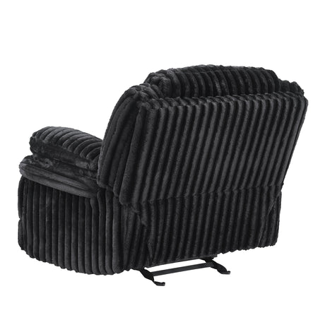 Goodland Black Glider Reclining Chair by Homelegance at Eve Furniture