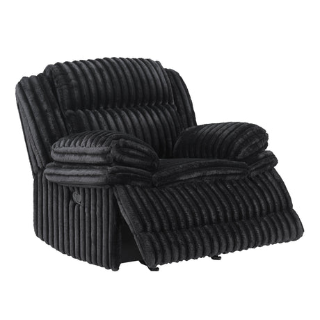 Goodland Black Glider Reclining Chair by Homelegance at Eve Furniture