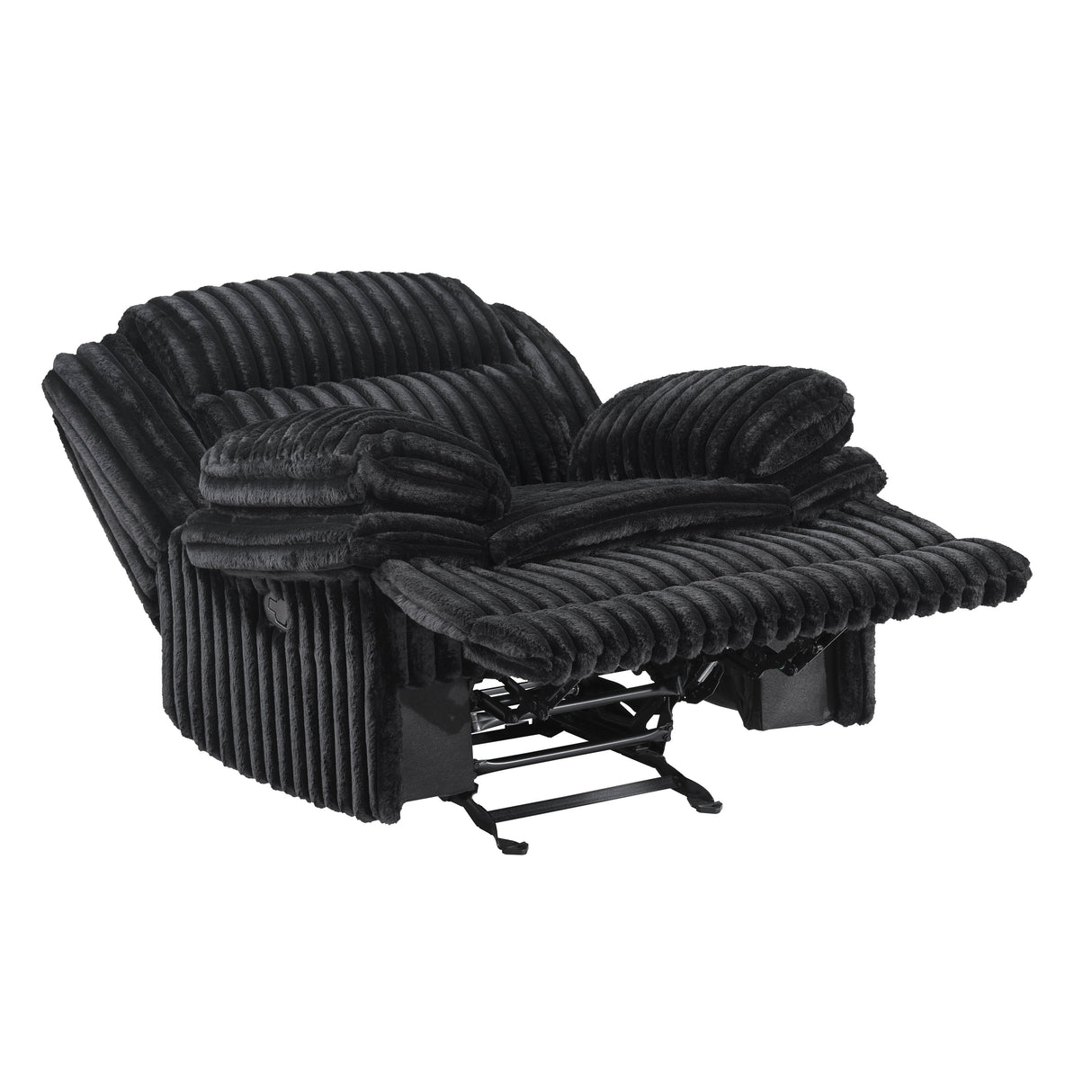 Goodland Black Glider Reclining Chair by Homelegance at Eve Furniture