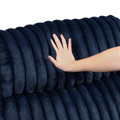 Goodland Blue Double Reclining Sofa by Homelegance at Eve Furniture