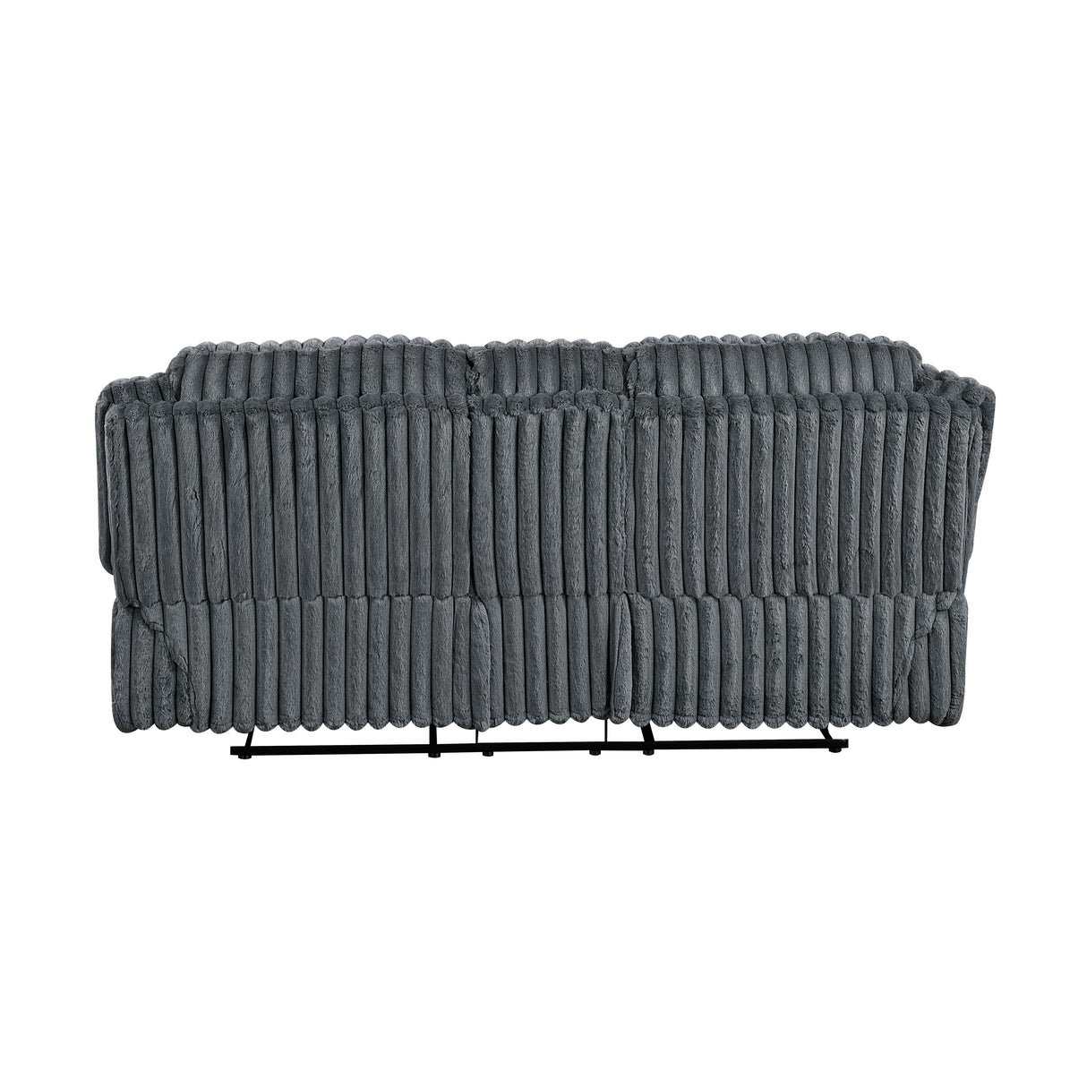 Goodland Dark Gray Double Reclining Loveseat with Center Console by Homelegance at Eve Furniture