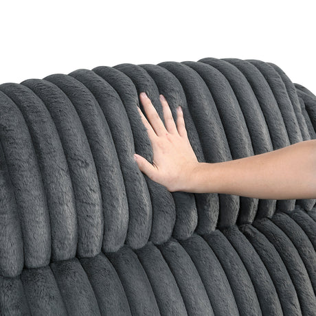 Goodland Dark Gray Double Reclining Loveseat with Center Console by Homelegance at Eve Furniture