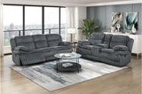Goodland Dark Gray Double Reclining Sofa by Homelegance at Eve Furniture