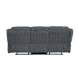 Goodland Dark Gray Double Reclining Sofa by Homelegance at Eve Furniture