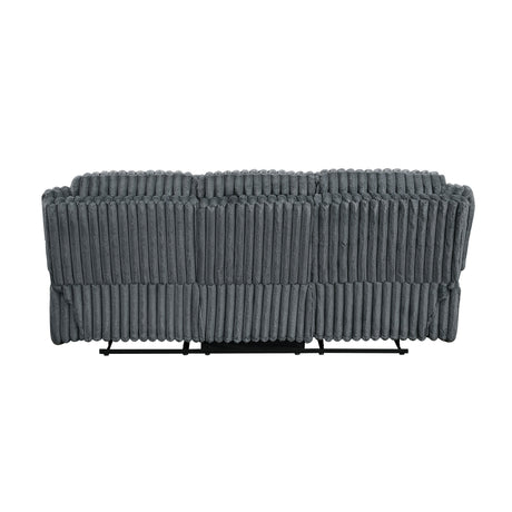 Goodland Dark Gray Double Reclining Sofa by Homelegance at Eve Furniture