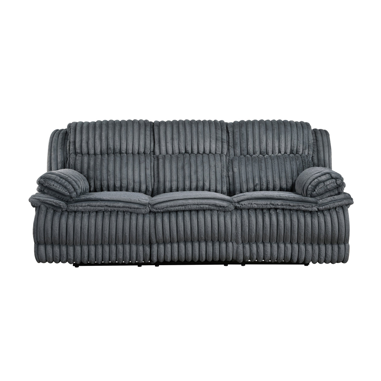 Goodland Dark Gray Double Reclining Sofa by Homelegance at Eve Furniture