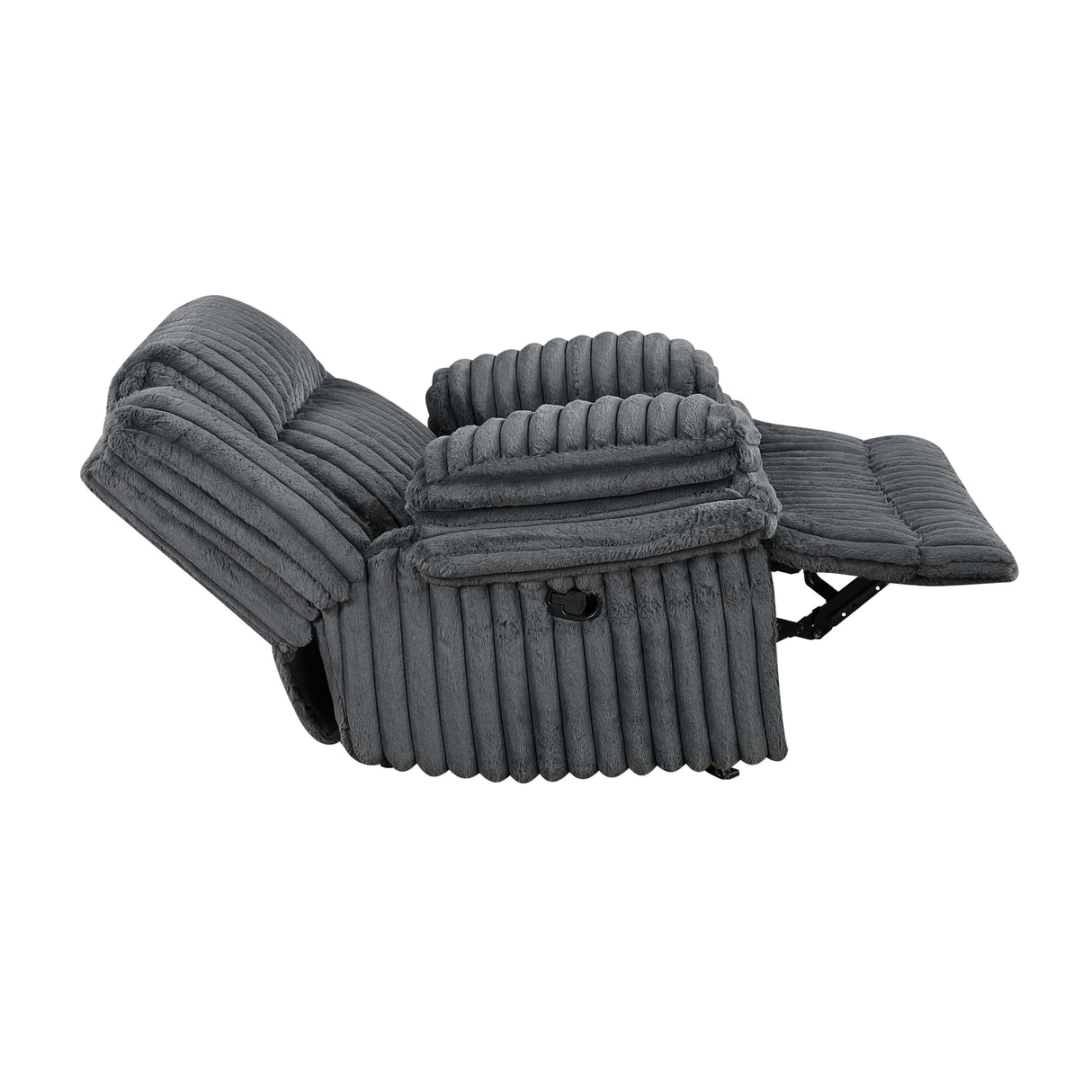 Goodland Dark Gray Glider Reclining Chair by Homelegance at Eve Furniture