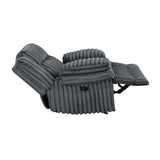 Goodland Dark Gray Glider Reclining Chair by Homelegance at Eve Furniture