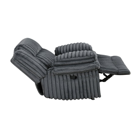 Goodland Dark Gray Glider Reclining Chair by Homelegance at Eve Furniture