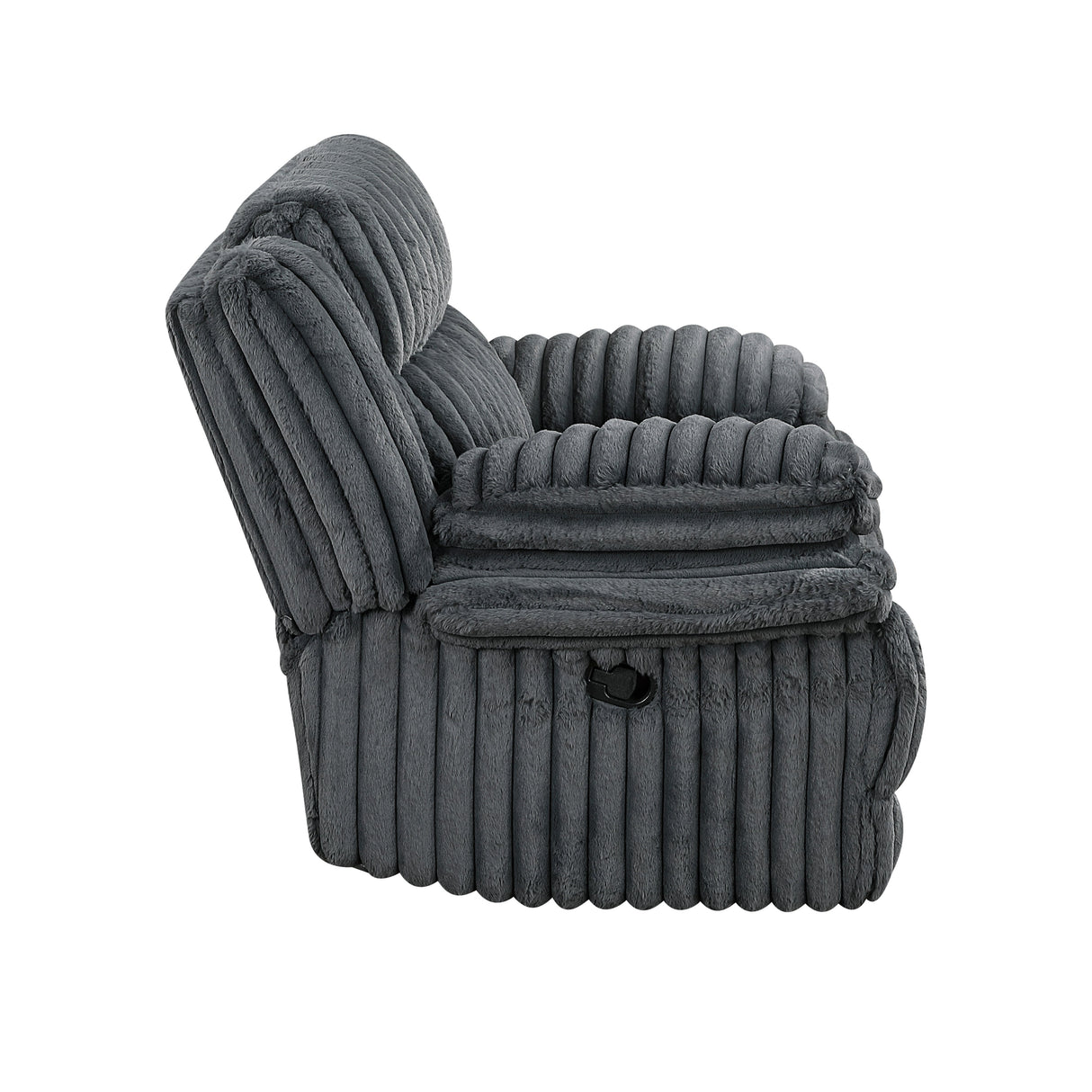 Goodland Dark Gray Glider Reclining Chair by Homelegance at Eve Furniture