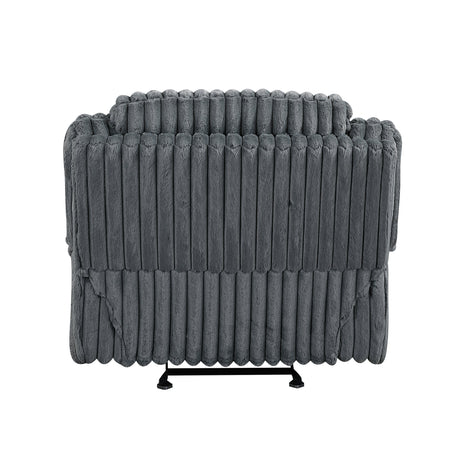 Goodland Dark Gray Glider Reclining Chair by Homelegance at Eve Furniture