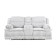 Goodland Gray Double Reclining Loveseat with Center Console by Homelegance at Eve Furniture