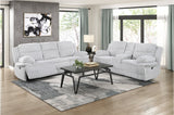 Goodland Gray Double Reclining Loveseat with Center Console by Homelegance at Eve Furniture