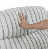 Goodland Gray Double Reclining Loveseat with Center Console by Homelegance at Eve Furniture