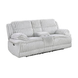 Goodland Gray Double Reclining Loveseat with Center Console by Homelegance at Eve Furniture