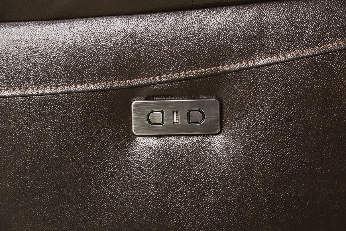 Gorgius Espresso Power Loveseat by Furniture of America at Eve Furniture