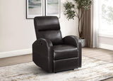Grant Brown Upholstered Power Recliner Chair by Coaster at Eve Furniture
