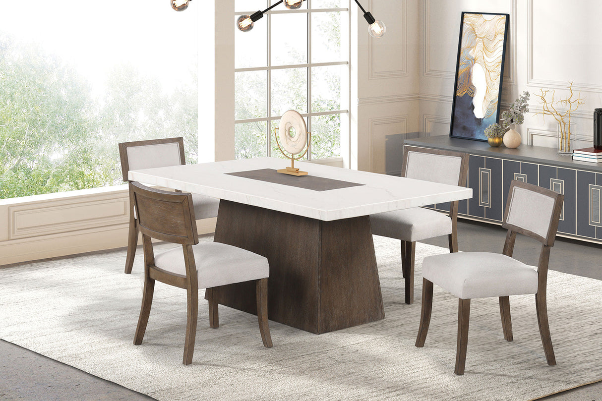 Grasten Dark Walnut Dining Table by Furniture of America at Eve Furniture
