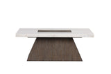 Grasten Dark Walnut/White Square Coffee Table by Furniture of America at Eve Furniture