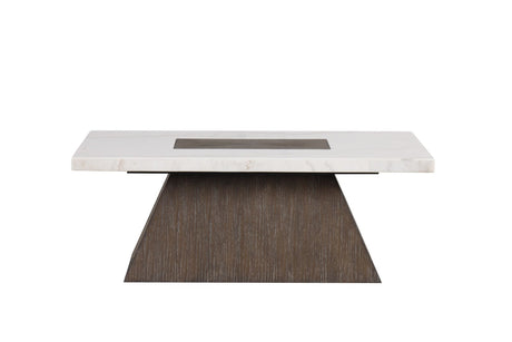 Grasten Dark Walnut/White Square Coffee Table by Furniture of America at Eve Furniture