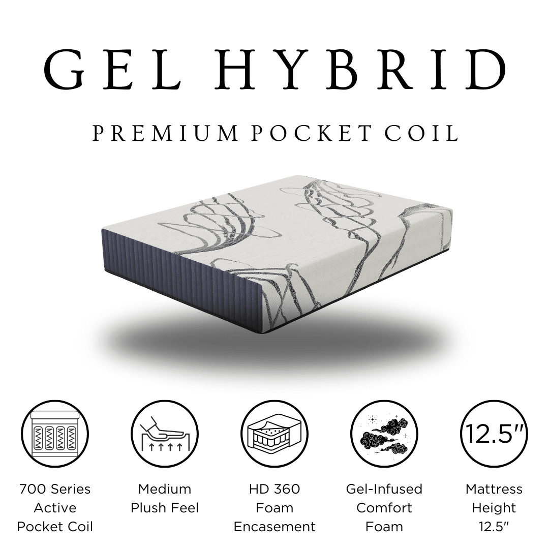 Great Value Gel Hybrid 12.5" Queen Mattress by Happy Homes at Eve Furniture