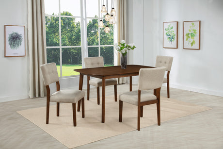 Gregory Beige and Brown Dining Side Chair, Set of 2 by Crown Mark at Eve Furniture