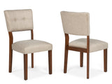 Gregory Beige and Brown Dining Side Chair, Set of 2 by Crown Mark at Eve Furniture