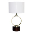 Grid Metal Circular Table Lamp by Ashcroft Imports at Eve Furniture