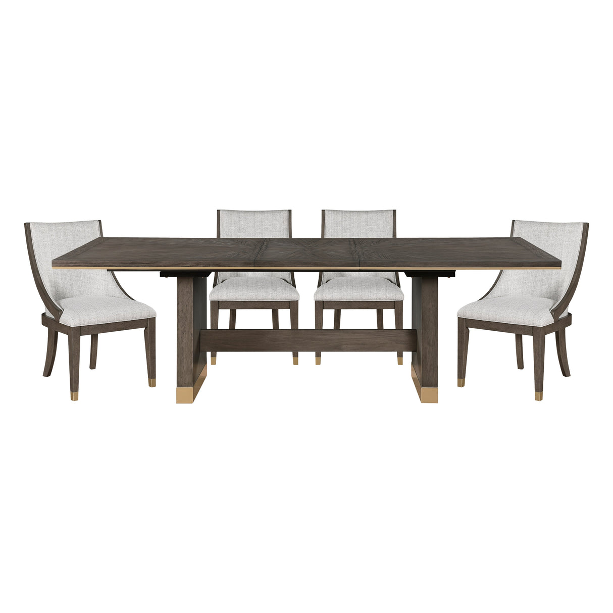 Griffin Brown Extendable Dining Set by Homelegance at Eve Furniture