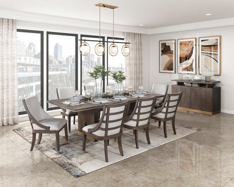 Griffin Brown Extendable Dining Set by Homelegance at Eve Furniture