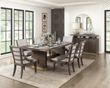 Griffin Brown Extendable Dining Table by Homelegance at Eve Furniture