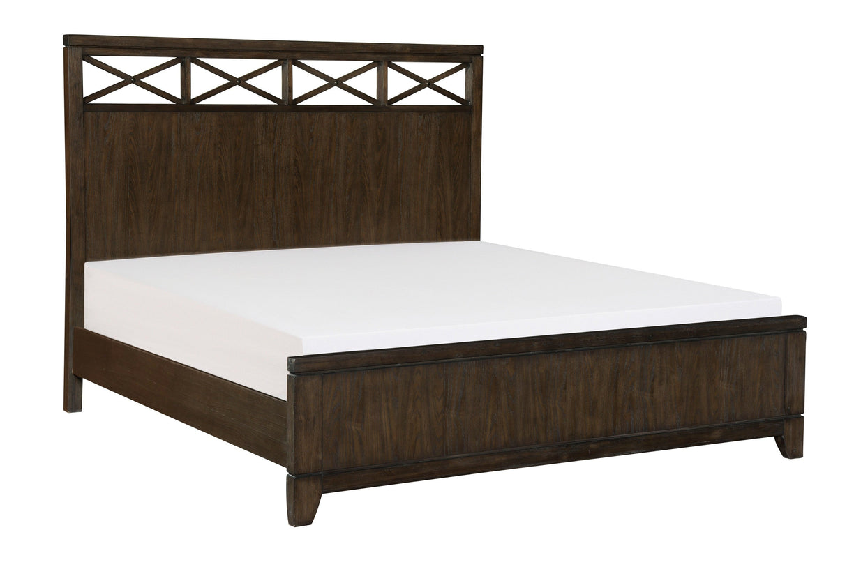 Griggs Dark Brown Panel Bedroom Set by Homelegance at Eve Furniture