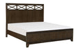 Griggs Dark Brown Queen Panel Bed by Homelegance at Eve Furniture
