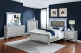 Gunnison Silver Metallic 5-Piece California King Bedroom Set with LED Lighting by Coaster at Eve Furniture