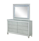 Gunnison Silver Metallic 6-Drawer Dresser by Coaster at Eve Furniture