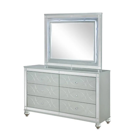 Gunnison Silver Metallic 6-Drawer Dresser by Coaster at Eve Furniture