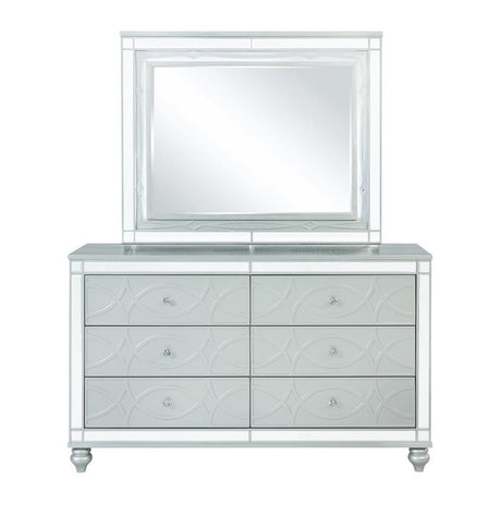 Gunnison Silver Metallic 6-Drawer Dresser by Coaster at Eve Furniture