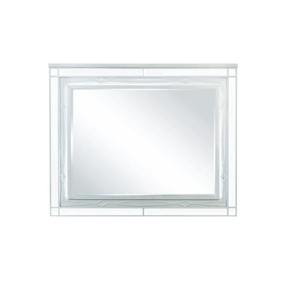 Gunnison Silver Metallic Dresser Mirror with LED Lighting by Coaster at Eve Furniture