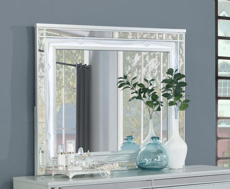 Gunnison Silver Metallic Dresser Mirror with LED Lighting by Coaster at Eve Furniture