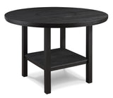 Guthrie Charcoal Round Counter Height Set with Lazysusan by Crown Mark at Eve Furniture