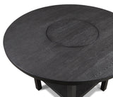 Guthrie Charcoal Round Counter Height Set with Lazysusan by Crown Mark at Eve Furniture