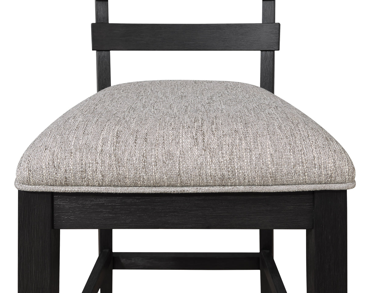 Guthrie Charcoal Round Counter Height Set with Lazysusan by Crown Mark at Eve Furniture