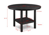 Guthrie Charcoal Round Counter Height Set with Lazysusan by Crown Mark at Eve Furniture