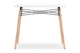 Jaspeni White/Natural Home Office Desk