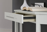 Grannen White Home Office Corner Desk with Bookcase