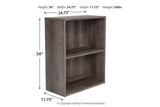 Arlenbry Gray 30" Bookcase