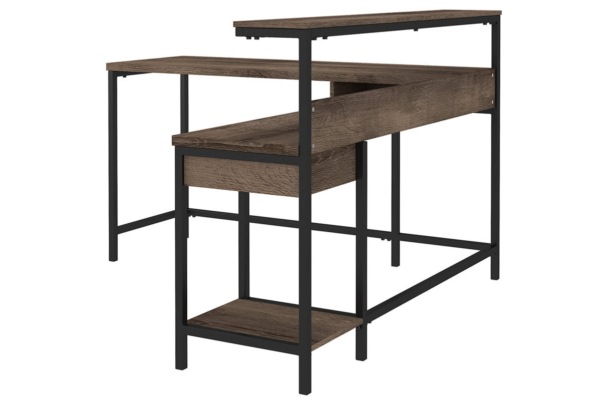 Arlenbry Gray Home Office L-Desk with Storage