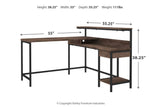 Arlenbry Gray Home Office L-Desk with Storage