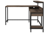 Arlenbry Gray Home Office L-Desk with Storage