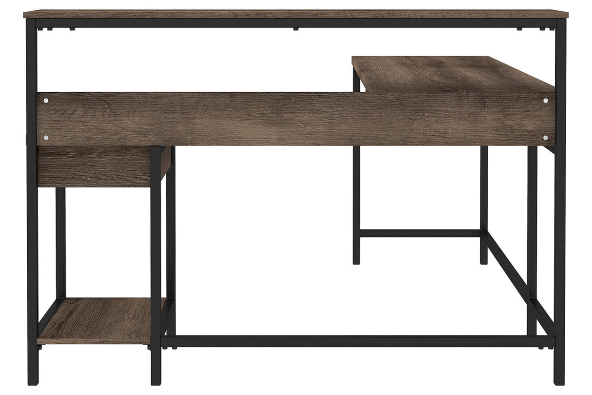 Arlenbry Gray Home Office L-Desk with Storage